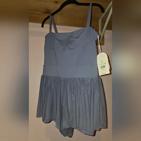 Blogilates Barre Active Romper Steel Blue Size M - Picture 6 of 16